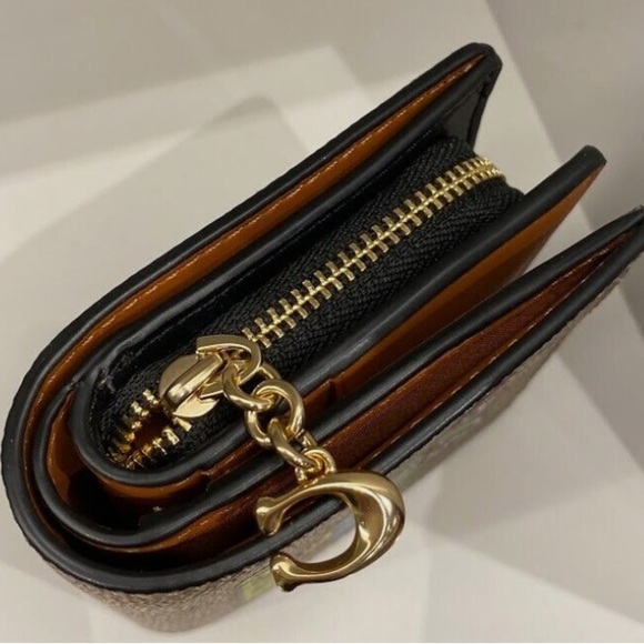 Coach Cosmic Coach Snap Wallet In Signature Canvas With Rexy Print in Tan - Picture 9 of 10